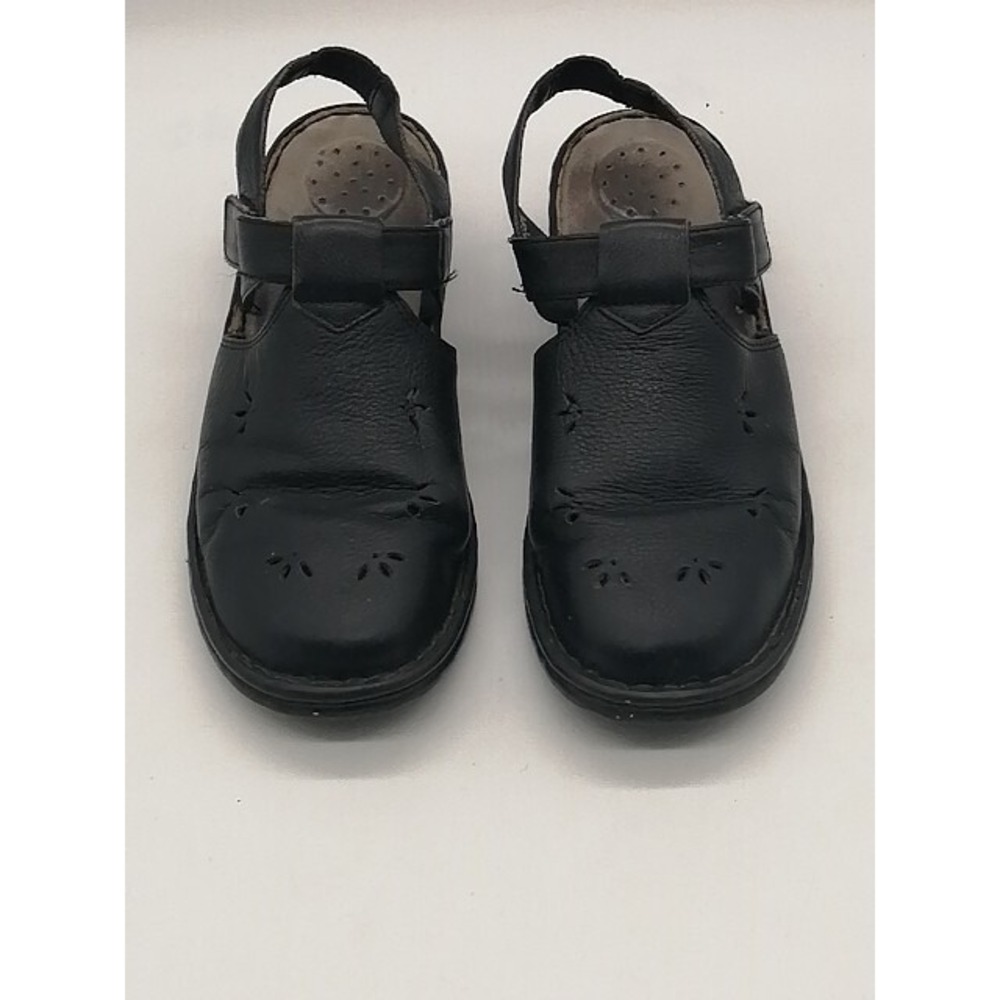 Cobbie Cuddlers Pumps Womens Black 8.5 Wide Slingback Leather Shoe Hook Loop
